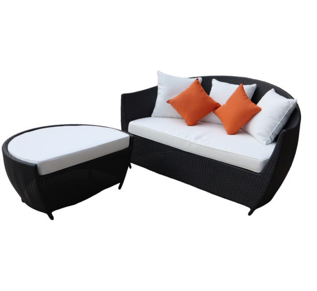 POLY RATTAN LOVE SEAT