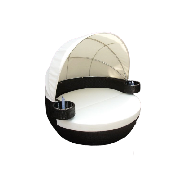 POLY RATTAN DAYBED WITH CANOPY
